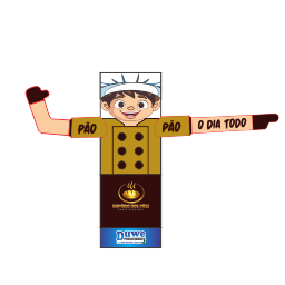 Arte de boneco inflável personalizado para Empório dos Pães